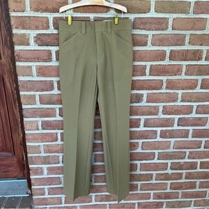 Real vintage men’s tailored trousers approximate size small.  tan/beige